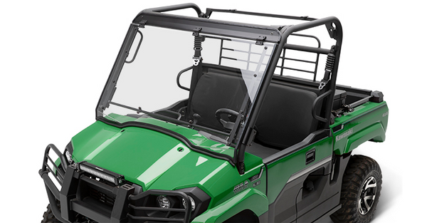 Kawasaki Mule PRO MX UTV KQR Flip Up Polycarbonate Windshield