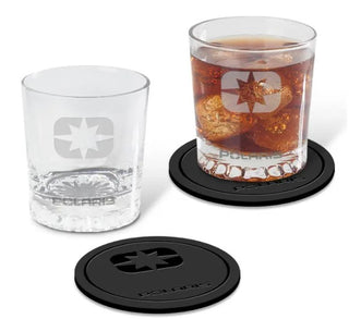 Polaris Etched Low Ball Glasses