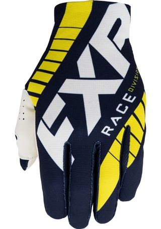 Buy navy-yellow-white FXR Slip On Lite MX Glove