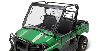 Kawasaki Mule PRO MX UTV KQR Flip Up Polycarbonate Windshield
