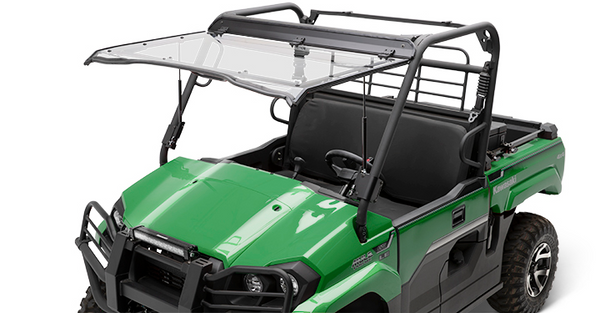 Kawasaki Mule PRO MX UTV KQR Flip Up Polycarbonate Windshield