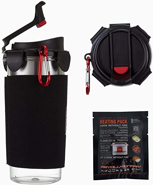 BAROCOOK MRE Travel Mug Thermal Cafe and Heat Pack Set For Your Prefered Drink