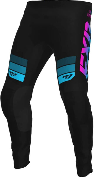 FXR Clutch Pro Youth MX Offroad Pants Black/Sky/Pink 28